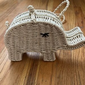 Petite boho elephant shaped crossbody bag. Adorable bag by Zara.